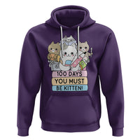 100th Day Of School Hoodie 100 Days You Must Be Kitten Cute Cat - Wonder Print Shop