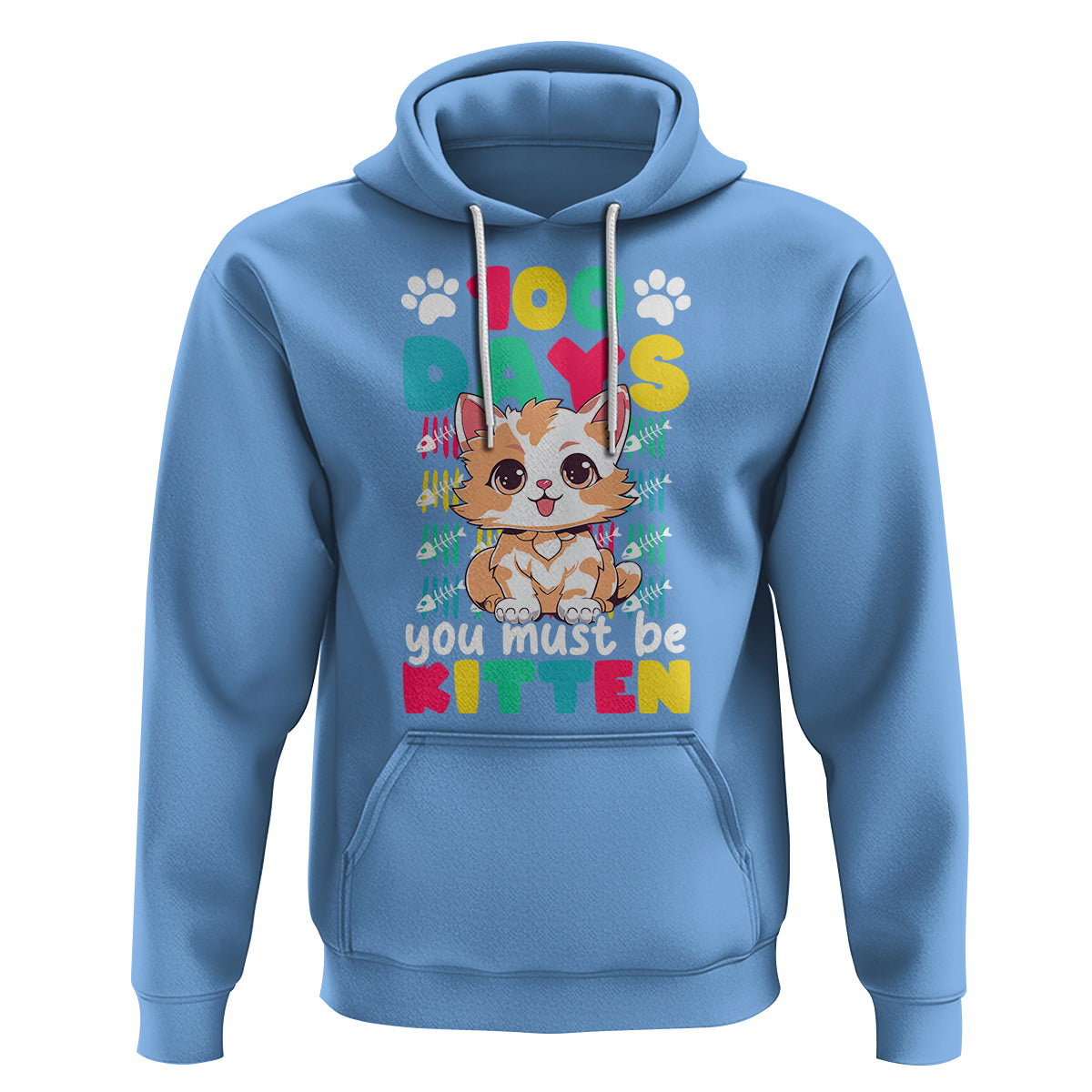 100th Day Of School Hoodie 100 Days You Must Be Kitten Cute Cat - Wonder Print Shop