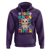 100th Day Of School Hoodie 100 Days You Must Be Kitten Cute Cat - Wonder Print Shop