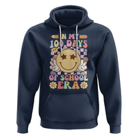 In My 100 Days Of School Era Retro Groovy Hoodie - Wonder Print Shop