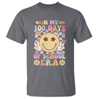 In My 100 Days Of School Era Retro Groovy T Shirt - Wonder Print Shop