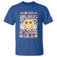 In My 100 Days Of School Era Retro Groovy T Shirt - Wonder Print Shop
