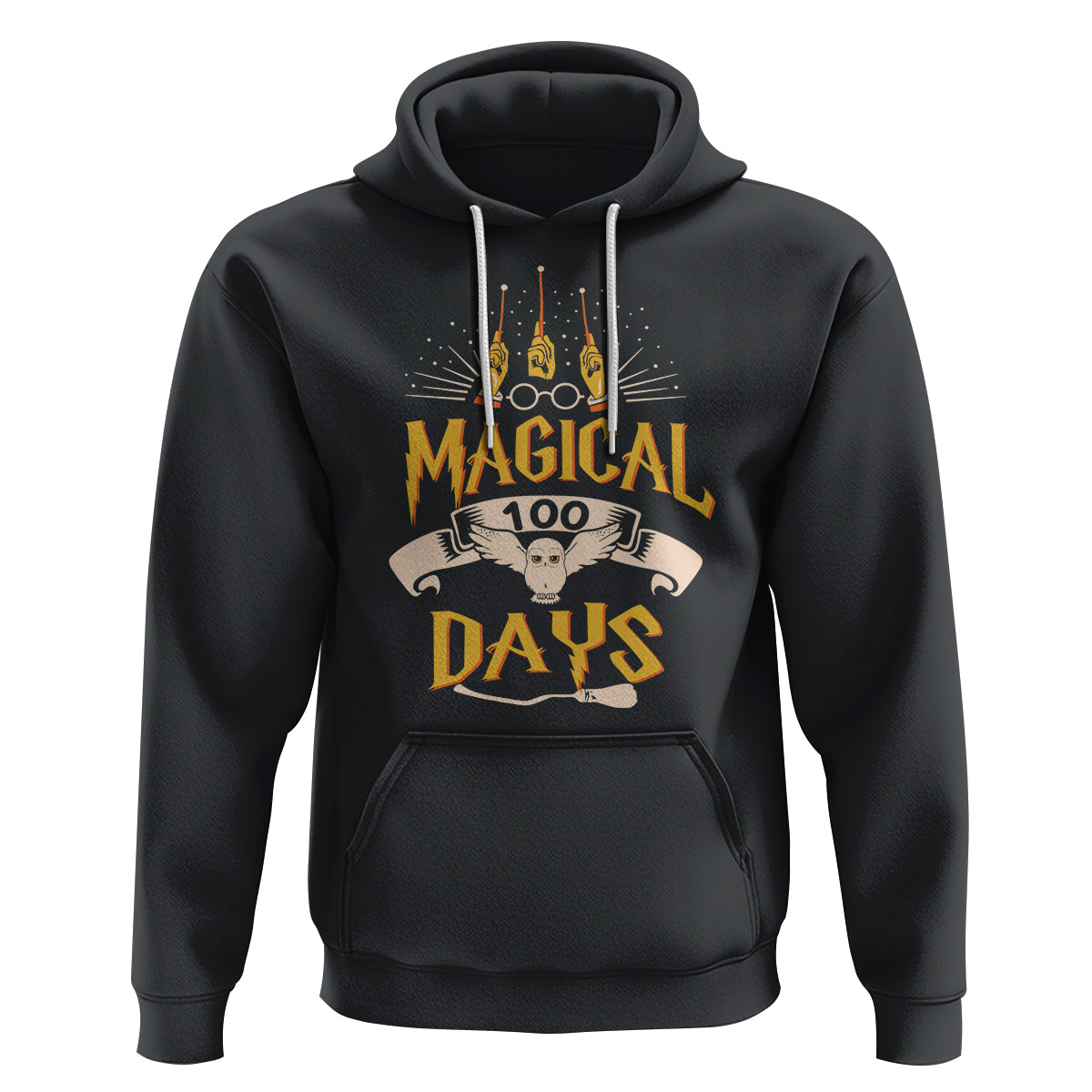 Magical 100 Days Of School Magic Owl Hoodie - Wonder Print Shop