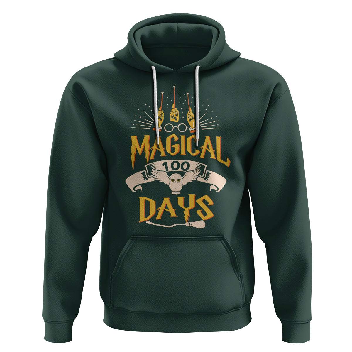 Magical 100 Days Of School Magic Owl Hoodie - Wonder Print Shop