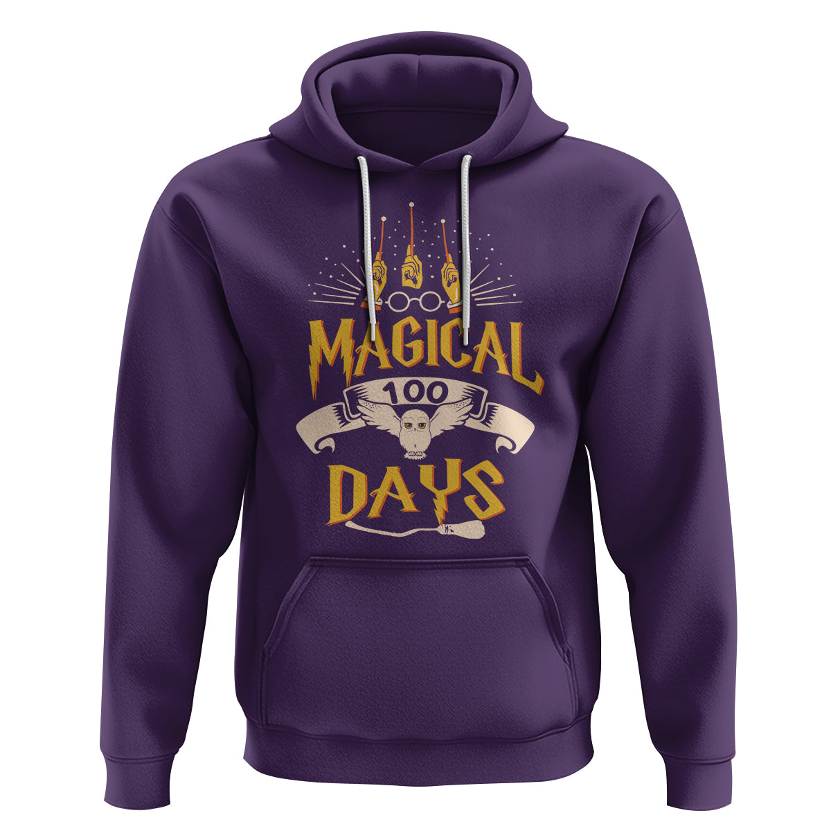 Magical 100 Days Of School Magic Owl Hoodie - Wonder Print Shop