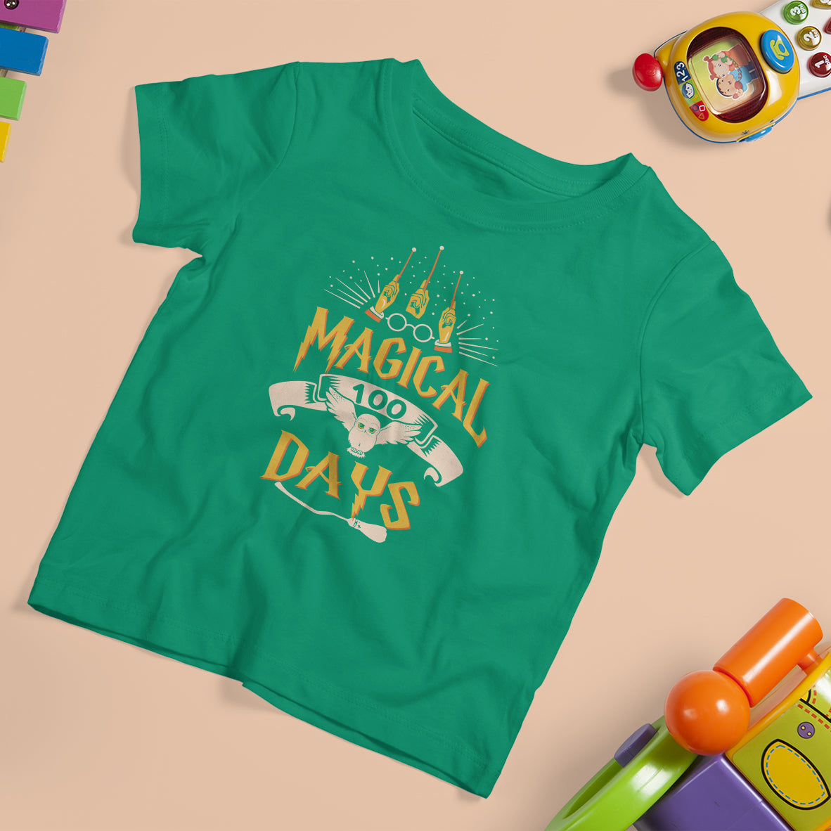 Magical 100 Days Of School Magic Owl T Shirt For Kid - Wonder Print Shop