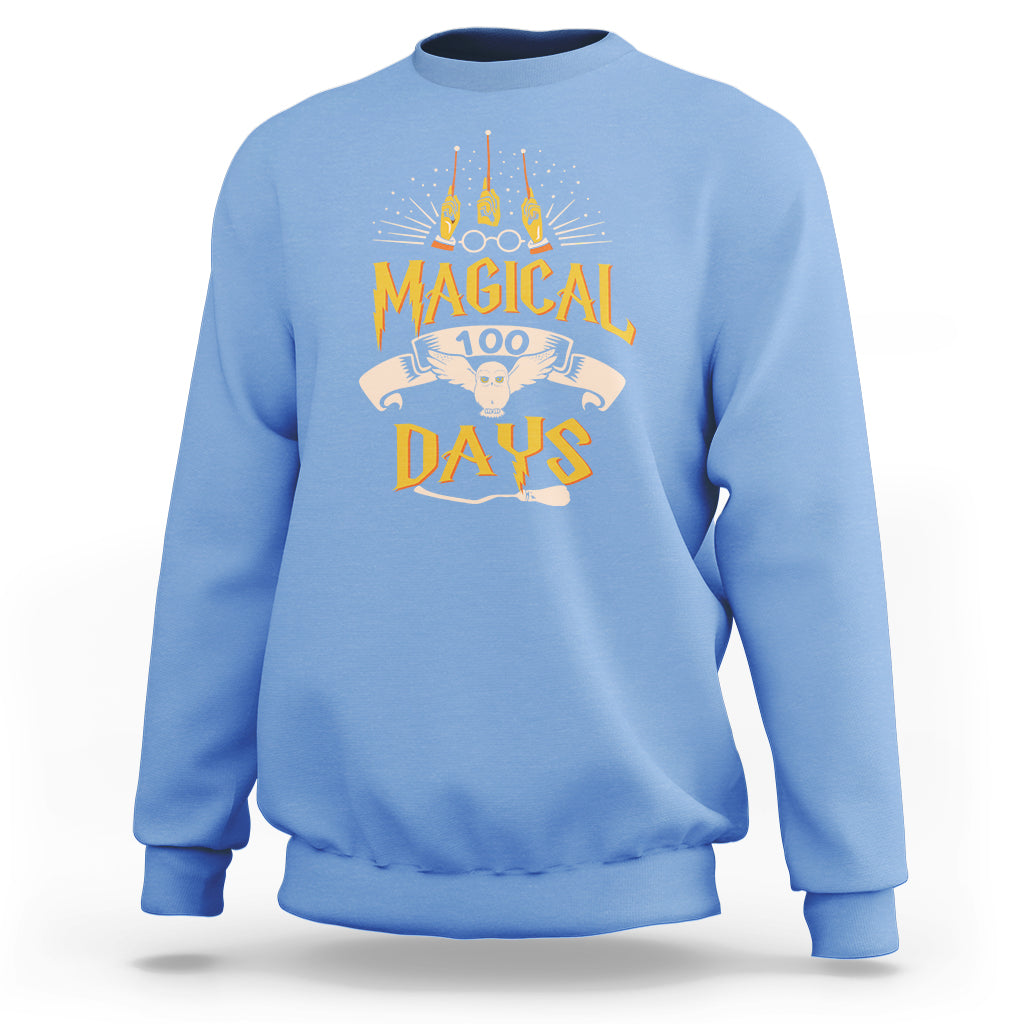 Magical 100 Days Of School Magic Owl Sweatshirt - Wonder Print Shop