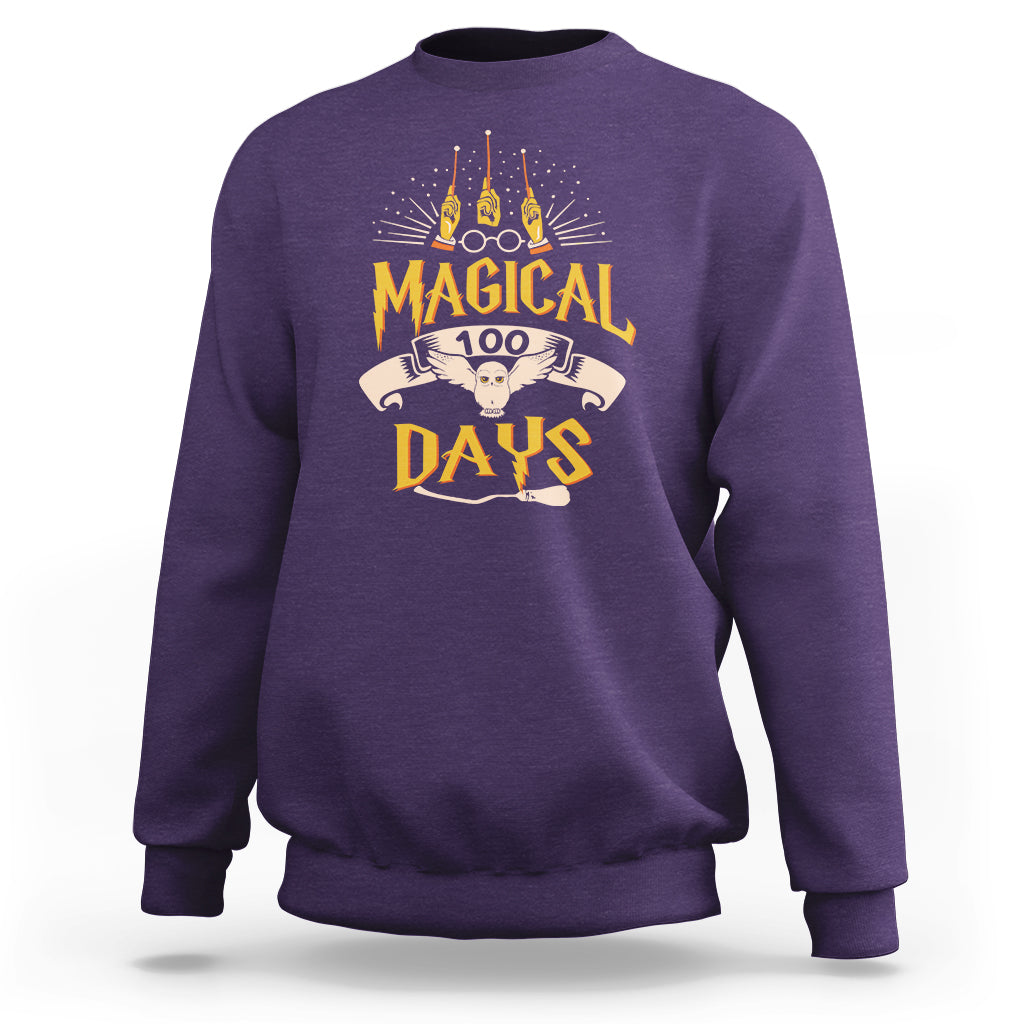 Magical 100 Days Of School Magic Owl Sweatshirt - Wonder Print Shop