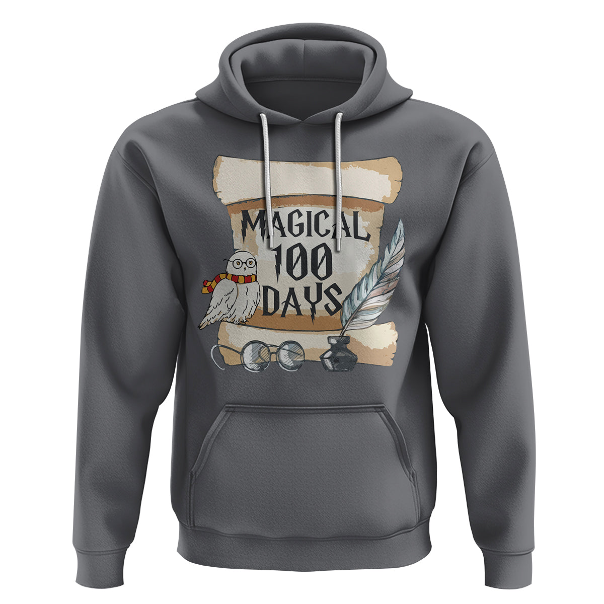 Magical 100 Days Of School Vintage Letter Magic Owl Hoodie - Wonder Print Shop