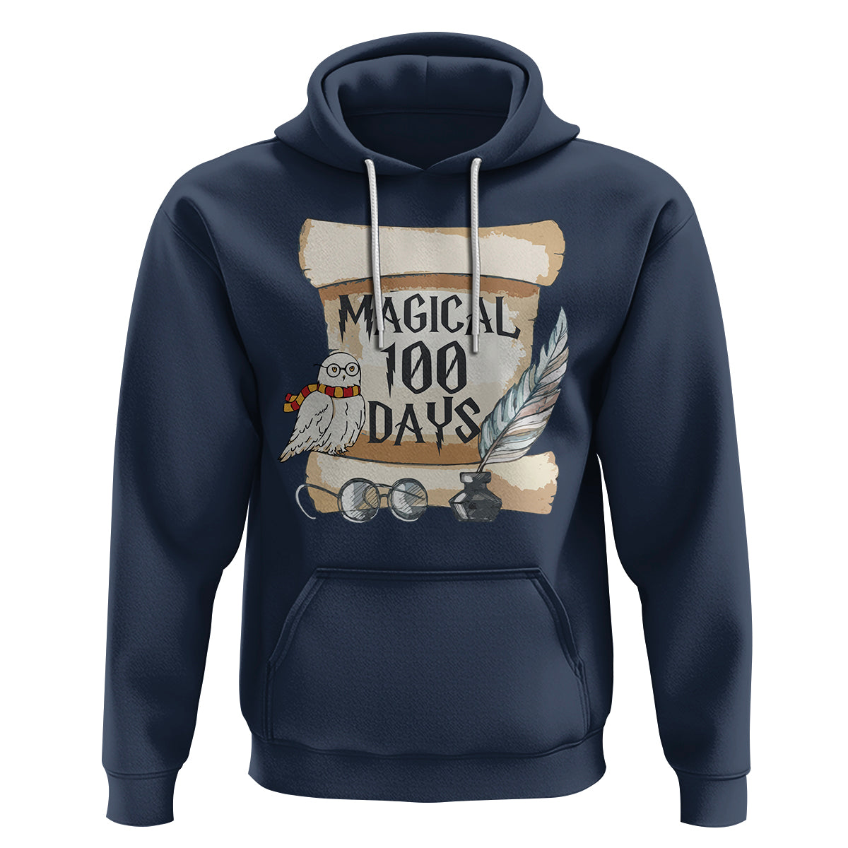 Magical 100 Days Of School Vintage Letter Magic Owl Hoodie - Wonder Print Shop