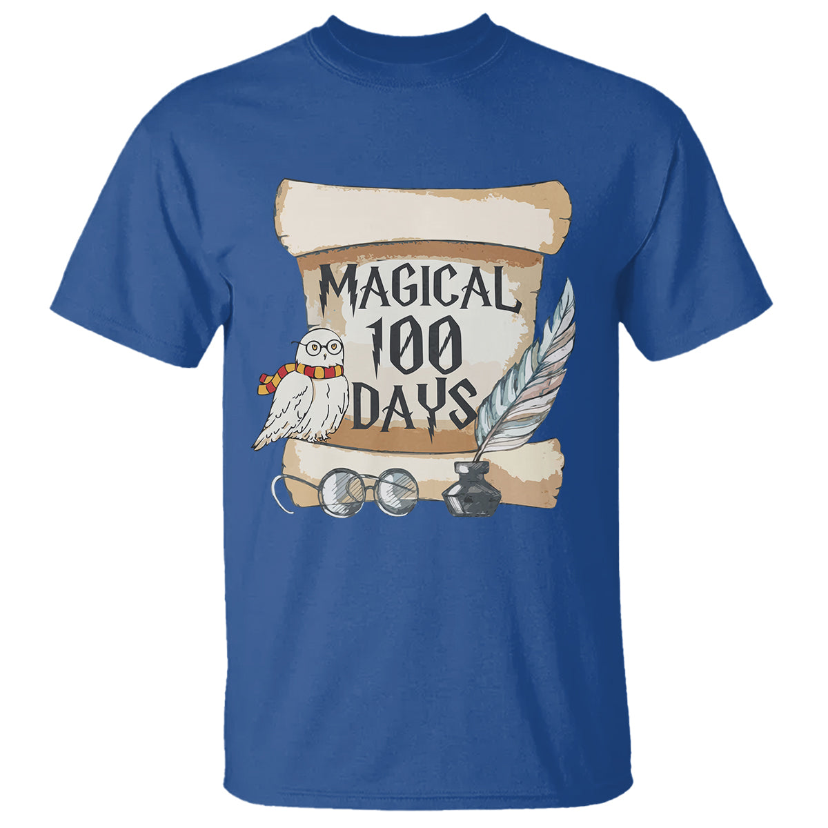 Magical 100 Days Of School Vintage Letter Magic Owl T Shirt - Wonder Print Shop