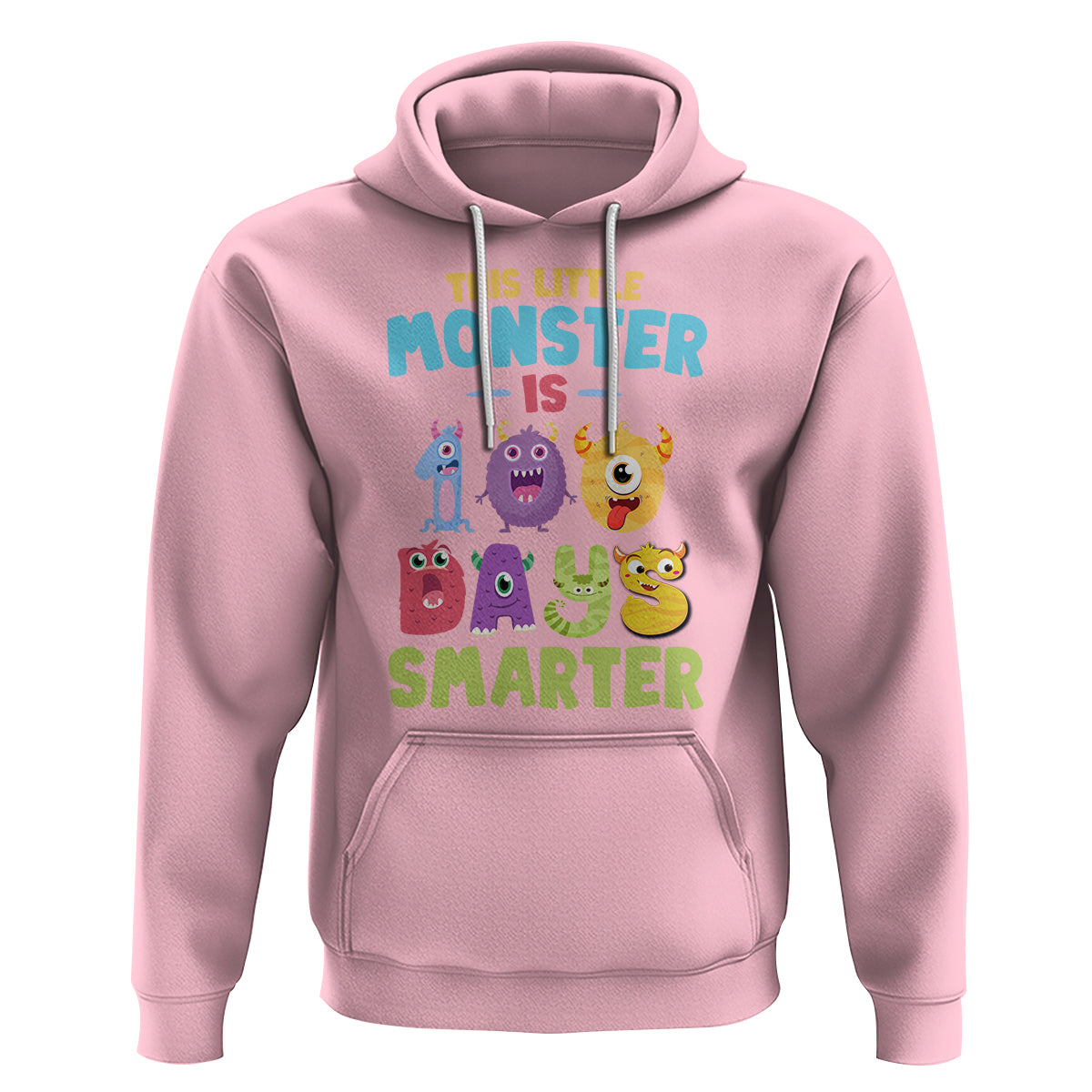 100th Day Of School Hoodie This Little Monster is 100 Days Smarter - Wonder Print Shop