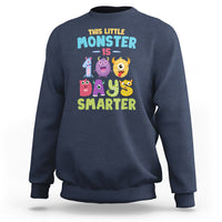100th Day Of School Sweatshirt This Little Monster is 100 Days Smarter - Wonder Print Shop