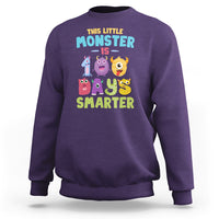 100th Day Of School Sweatshirt This Little Monster is 100 Days Smarter - Wonder Print Shop
