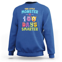 100th Day Of School Sweatshirt This Little Monster is 100 Days Smarter - Wonder Print Shop