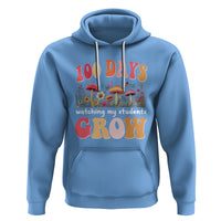 100th Day Of School Hoodie 100 Days Watching My Student Grow Teacher - Wonder Print Shop