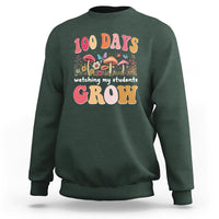 100th Day Of School Sweatshirt 100 Days Watching My Student Grow Teacher - Wonder Print Shop