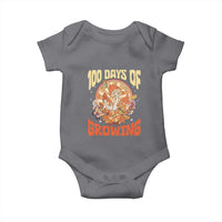100th Day Of School Teacher Baby Onesie 100 Days Of Growing Retro Groovy Mushroom