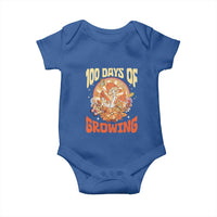 100th Day Of School Teacher Baby Onesie 100 Days Of Growing Retro Groovy Mushroom