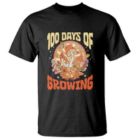 100th Day Of School Teacher T Shirt 100 Days Of Growing Retro Groovy Mushroom