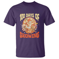 100th Day Of School Teacher T Shirt 100 Days Of Growing Retro Groovy Mushroom