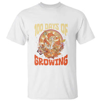 100th Day Of School Teacher T Shirt 100 Days Of Growing Retro Groovy Mushroom