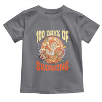 100th Day Of School Teacher Toddler T Shirt 100 Days Of Growing Retro Groovy Mushroom