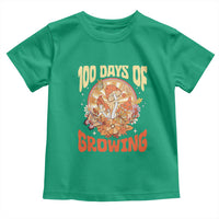 100th Day Of School Teacher Toddler T Shirt 100 Days Of Growing Retro Groovy Mushroom