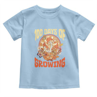 100th Day Of School Teacher Toddler T Shirt 100 Days Of Growing Retro Groovy Mushroom