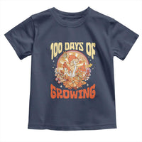 100th Day Of School Teacher Toddler T Shirt 100 Days Of Growing Retro Groovy Mushroom