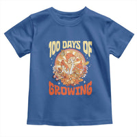 100th Day Of School Teacher Toddler T Shirt 100 Days Of Growing Retro Groovy Mushroom