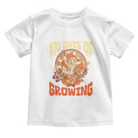100th Day Of School Teacher Toddler T Shirt 100 Days Of Growing Retro Groovy Mushroom