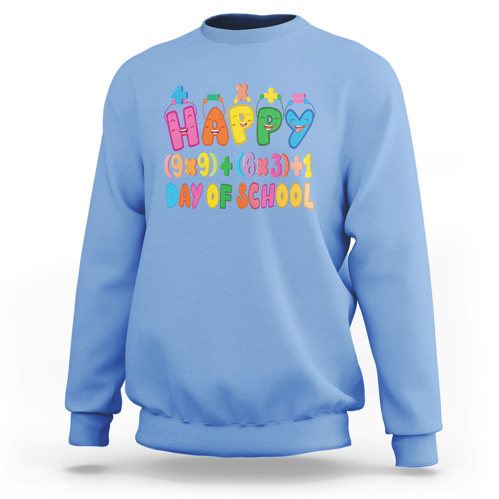 Math Formula 100 Days Of School Funny Math Teacher Sweatshirt - Wonder Print Shop