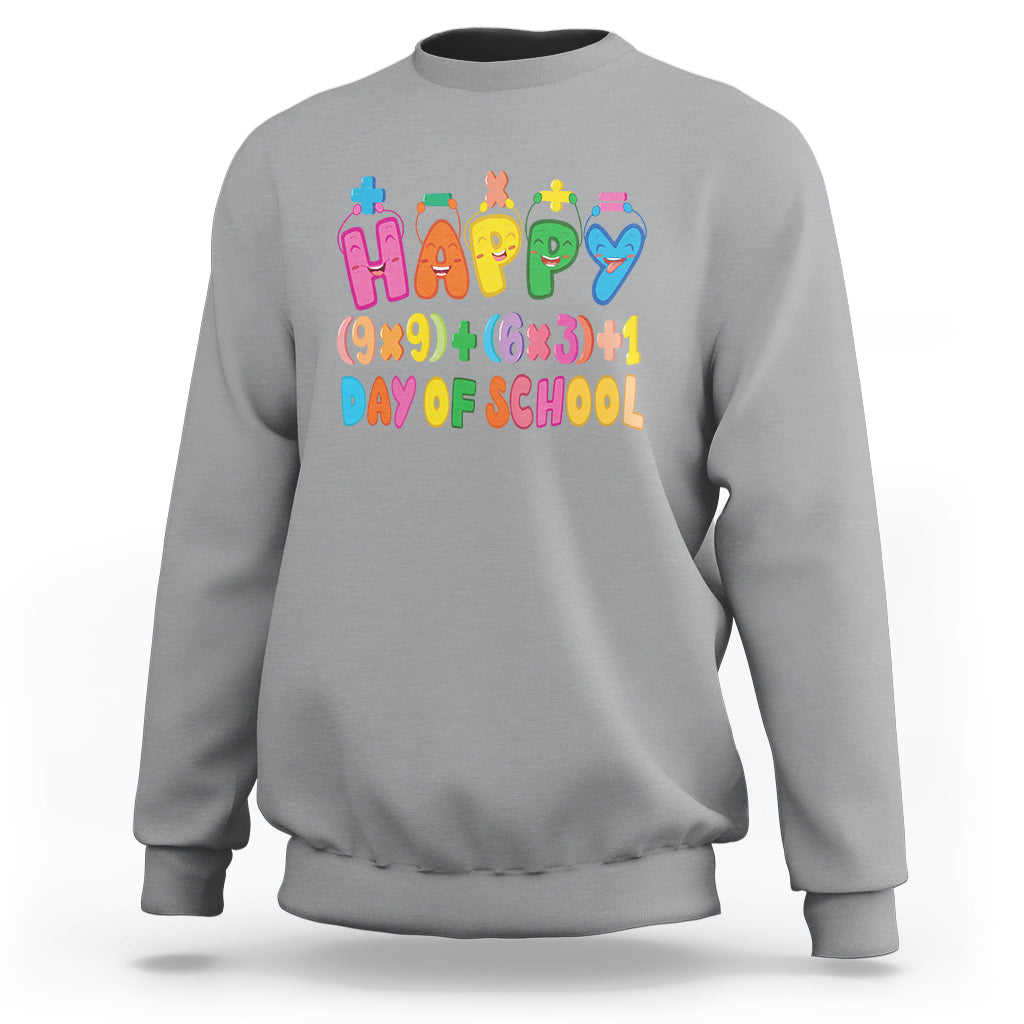 Math Formula 100 Days Of School Funny Math Teacher Sweatshirt - Wonder Print Shop
