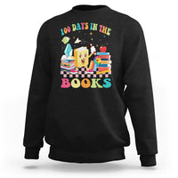 100th Day Of School Sweatshirt 100 Days In The Books Reading Bookworm - Wonder Print Shop