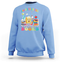 100th Day Of School Sweatshirt 100 Days In The Books Reading Bookworm - Wonder Print Shop