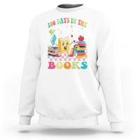 100th Day Of School Sweatshirt 100 Days In The Books Reading Bookworm - Wonder Print Shop