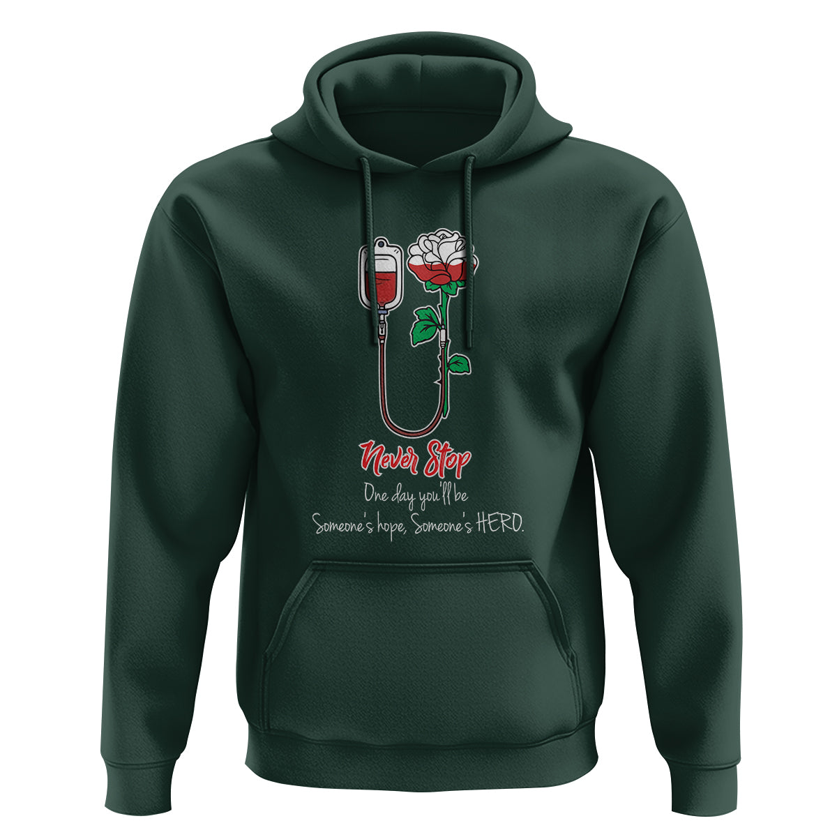 Nurse Hoodie Never Stop One Day You'll Be Someone's Hope Someone's Hero - Wonder Print Shop
