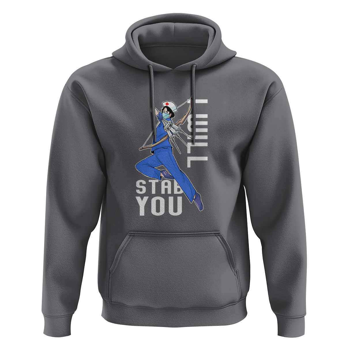 Funny Nurse Hoodie I Will Stab You - Wonder Print Shop