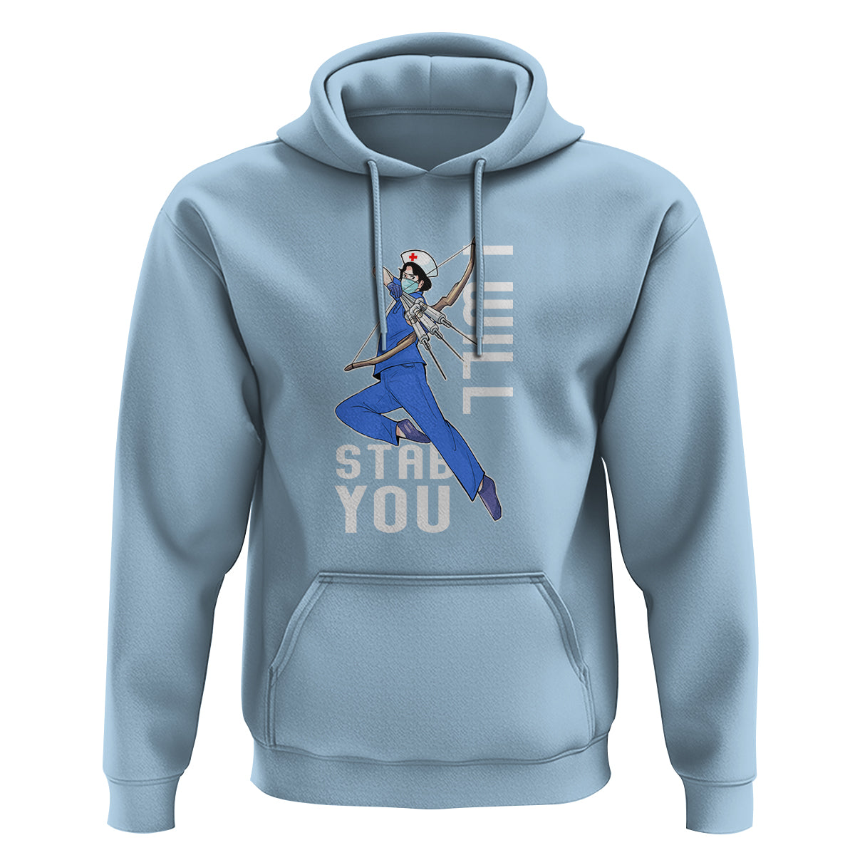 Funny Nurse Hoodie I Will Stab You - Wonder Print Shop