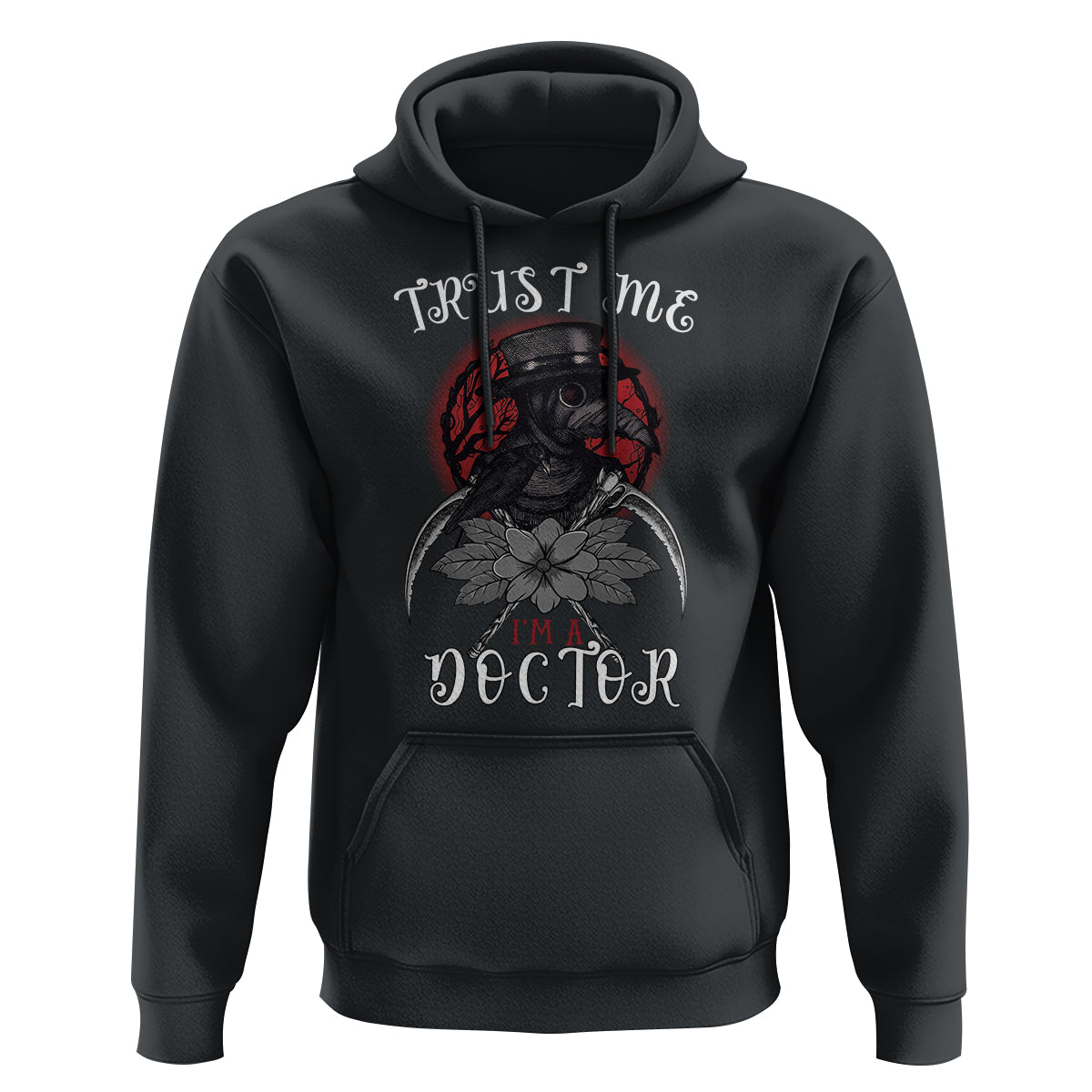 Plague Doctor Hoodie Trust Me I'm A Doctor Face Mask Physician - Wonder Print Shop