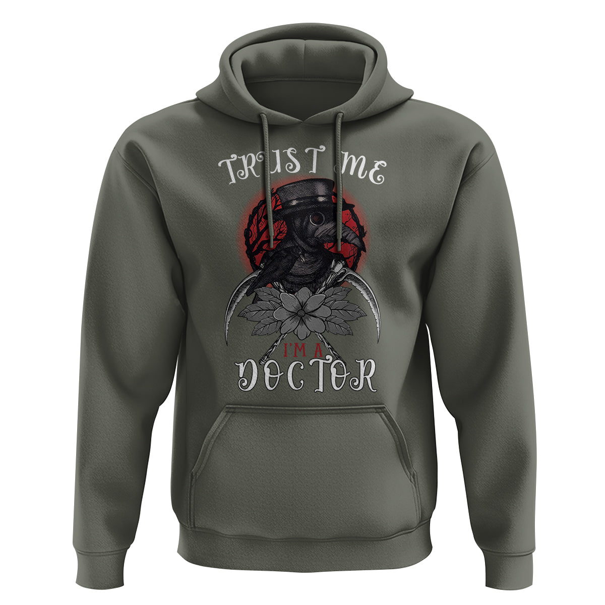 Plague Doctor Hoodie Trust Me I'm A Doctor Face Mask Physician - Wonder Print Shop