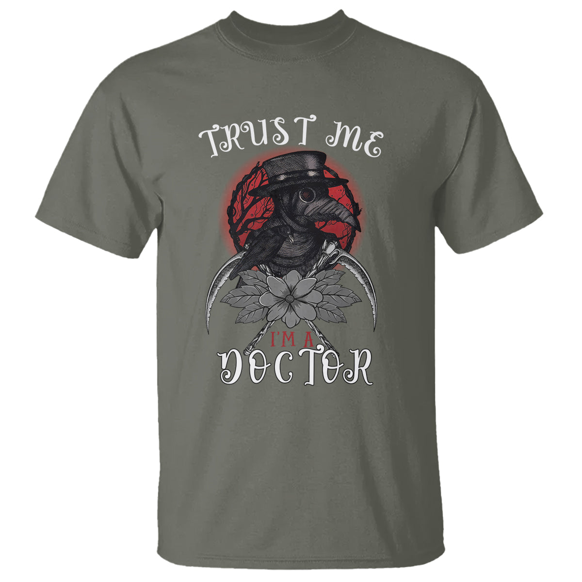Plague Doctor T Shirt Trust Me I'm A Doctor Face Mask Physician - Wonder Print Shop