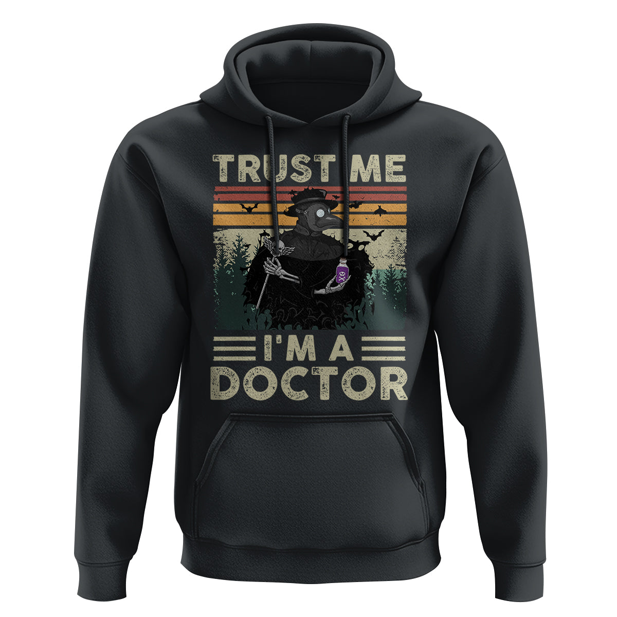 Plague Doctor Hoodie Trust Me I'm A Doctor Face Mask Physician - Wonder Print Shop