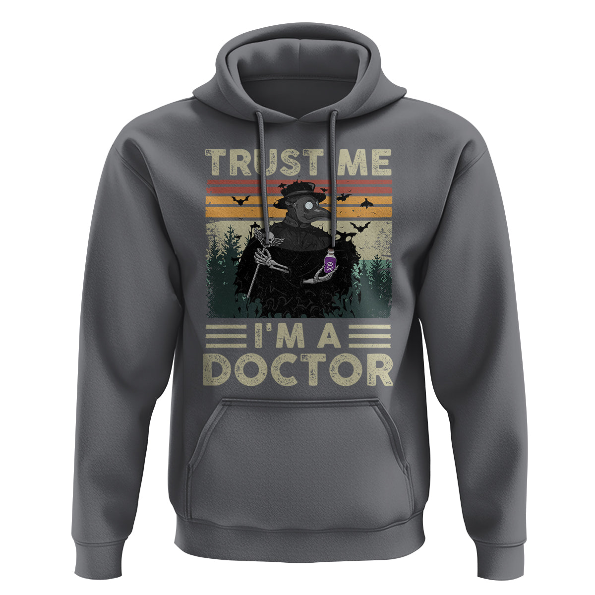 Plague Doctor Hoodie Trust Me I'm A Doctor Face Mask Physician - Wonder Print Shop