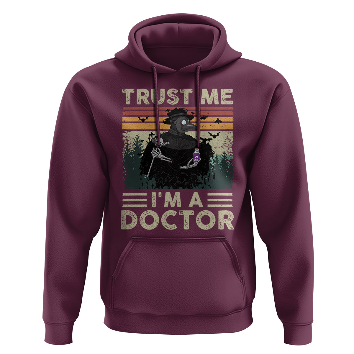 Plague Doctor Hoodie Trust Me I'm A Doctor Face Mask Physician - Wonder Print Shop