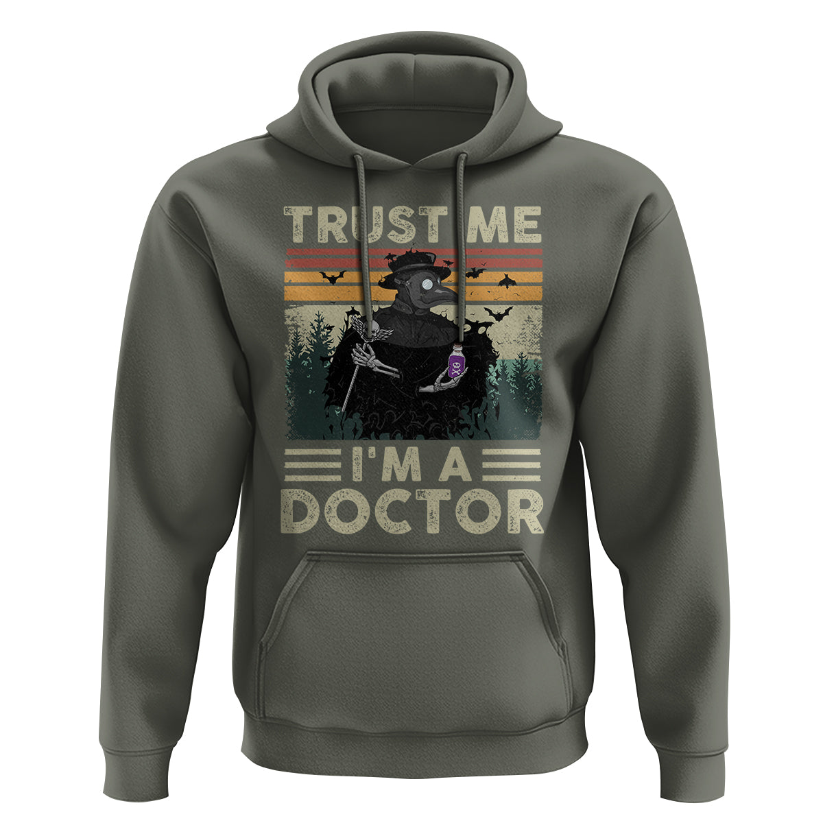 Plague Doctor Hoodie Trust Me I'm A Doctor Face Mask Physician - Wonder Print Shop