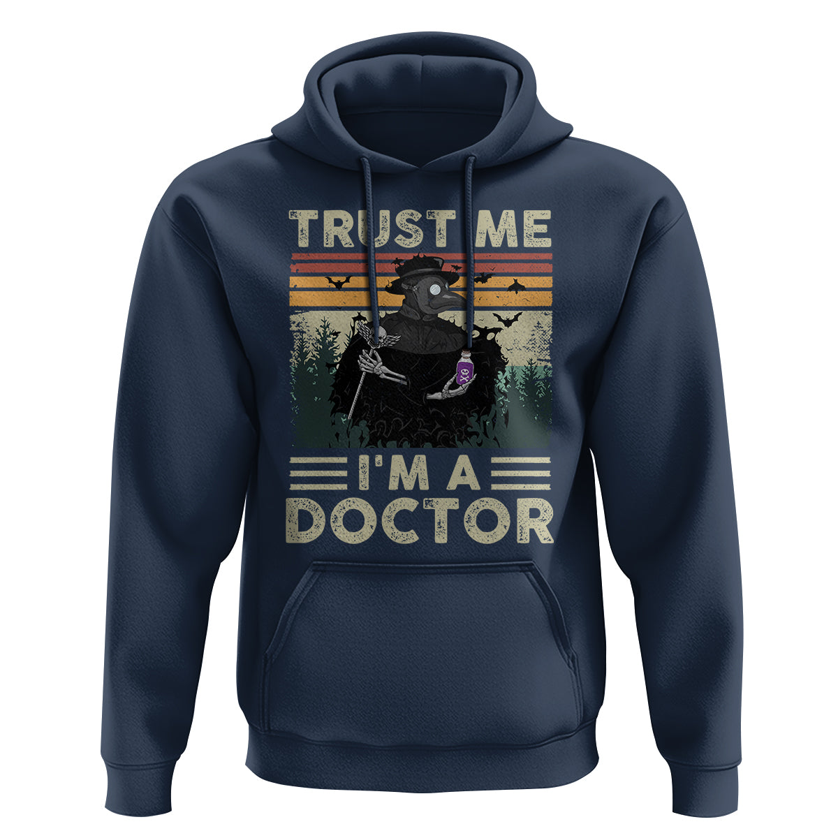Plague Doctor Hoodie Trust Me I'm A Doctor Face Mask Physician - Wonder Print Shop