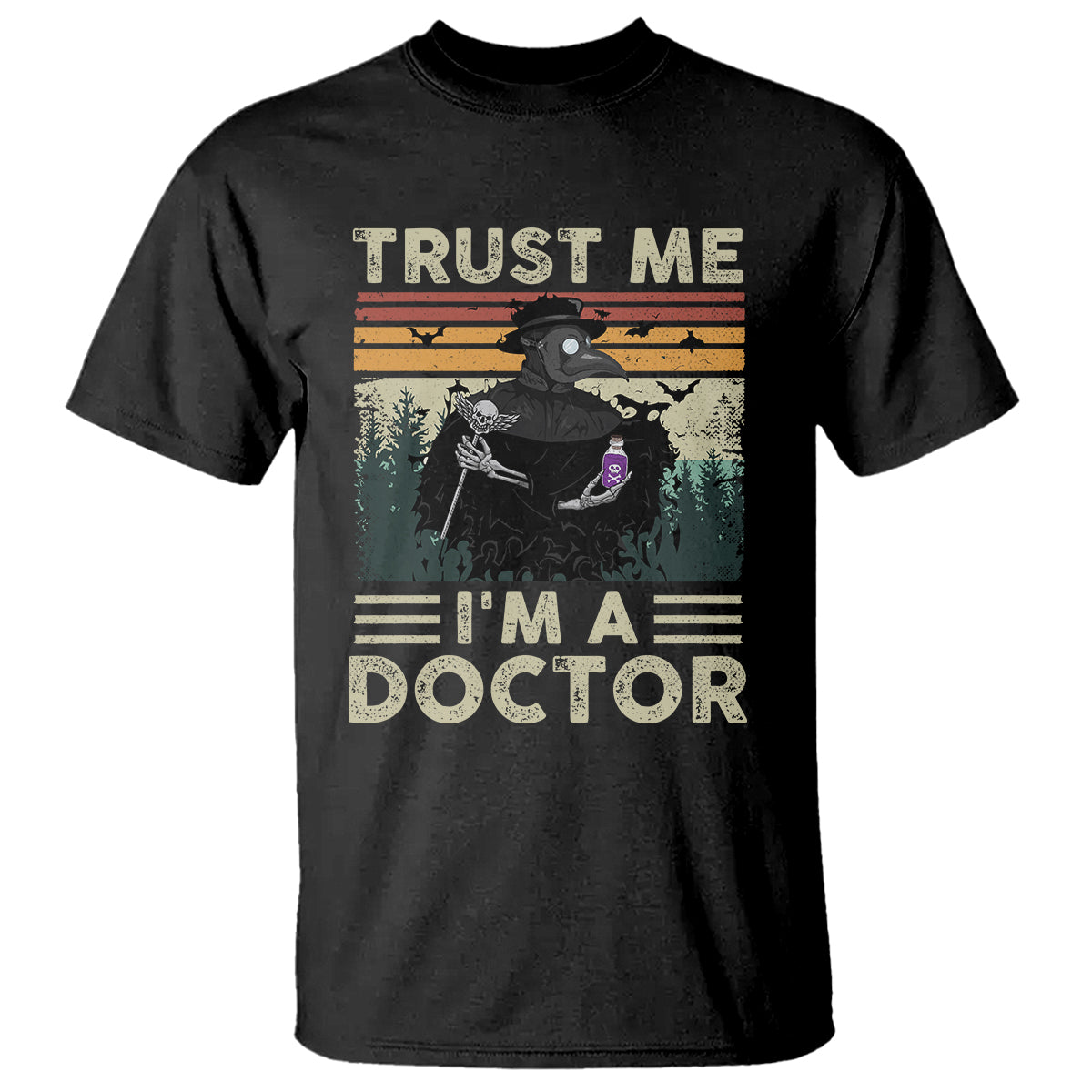 Plague Doctor T Shirt Trust Me I'm A Doctor Face Mask Physician - Wonder Print Shop