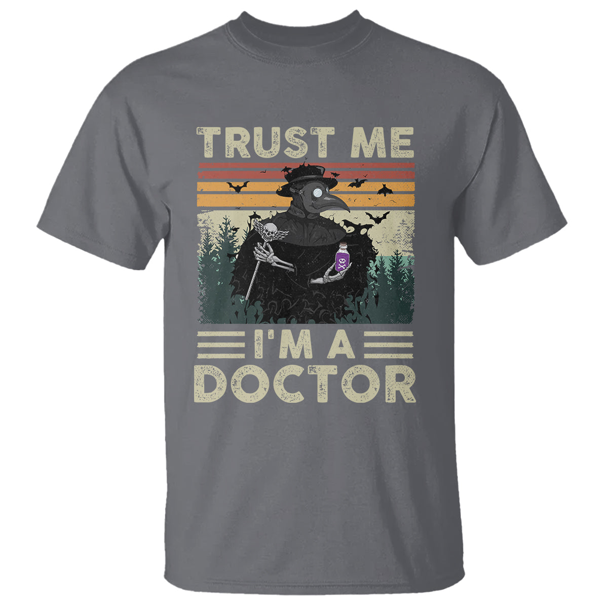 Plague Doctor T Shirt Trust Me I'm A Doctor Face Mask Physician - Wonder Print Shop